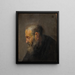 Study of an Old Man in Profile - Rembrandt van Rijn — framed artwork on a wall