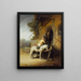 El buen samaritano - Rembrandt van Rijn — cuadro enmarcado en la pared