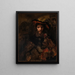 El caballero con halcón - Rembrandt van Rijn — cuadro enmarcado en la pared
