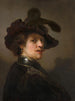 Tronie de un hombre con boina de plumas - Rembrandt van Rijn — vista de la obra