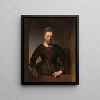 Rembrandt van Rijn - Young Woman at an Open HalfDoor.webp