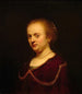 Young woman with a gold chain - Rembrandt van Rijn — artwork view