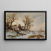 Winter Landscape Painting - Remigius Adrianus van Haanen — framed artwork on a wall