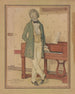 Study of a young man next to a piano - René François Xavier Prinet — artwork view