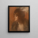 Retrato de mujer con peineta - Ren Joseph Gilbert — cuadro enmarcado en la pared