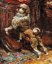 El caniche de la madre del artista cortado como un león - René Princeteau — vista de la obra