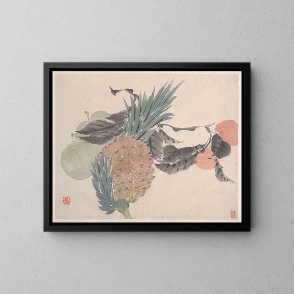 Animales, flores y pájaros Pl2 - Ren Yi — cuadro enmarcado en la pared