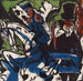 Encuentro de Schlemihl con el pequeño hombre gris en la carretera - Ernst Ludwig Kirchner — vista de la obra