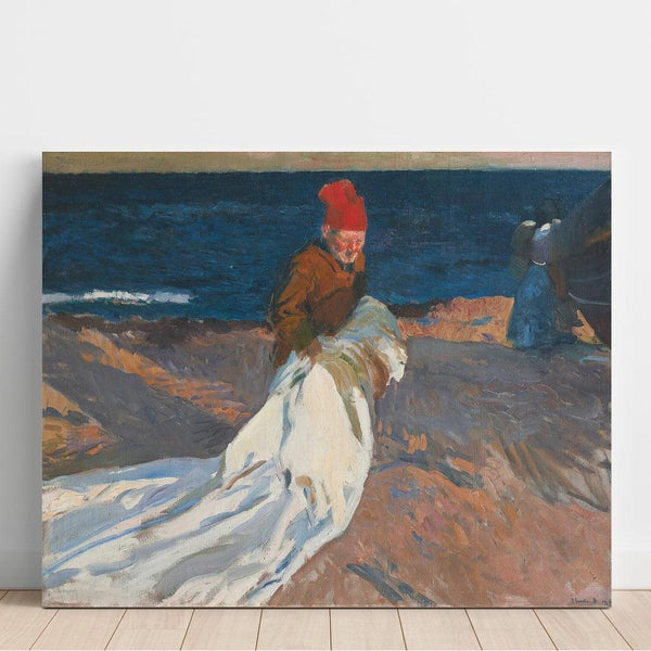 Reproducción del cuadro Rentrant la voile, plage de Valence - Joaquín Sorolla