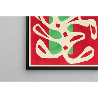 Reproduction Algue Blanche sur Fond Rouge et Vert - Henri Matisse