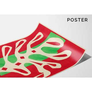 Reproduction Algue Blanche sur Fond Rouge et Vert - Henri Matisse