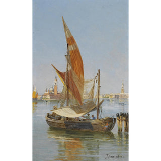 Reproduction Bateaux de pêche dans la lagune, Venise - Antonietta Brandeis