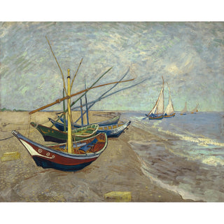 Reproduction Bateaux de pêche sur la plage des Saintes-Maries-de-la-Mer - Vincent van Gogh