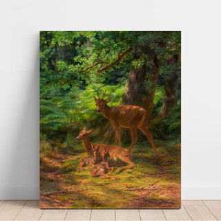 Reproduction Biches et cerf au repos - Rosa Bonheur