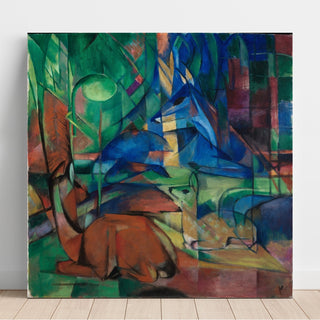 Reproduction Cerfs dans la forêt II - Franz Marc
