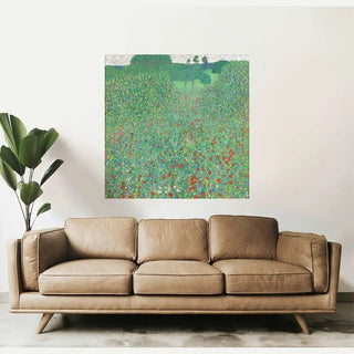 Reproduction Champ de coquelicots - Gustav Klimt