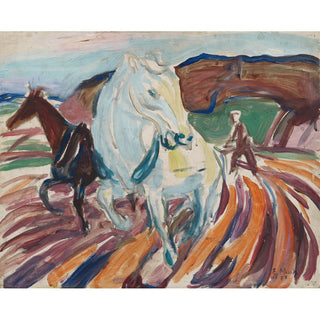 Reproduction Chevaux au labour - Edvard Munch