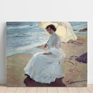 Reproduction Clotilde à la plage - Joaquín Sorolla