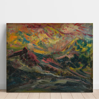Reproduction Coucher de soleil dans les montagnes - Arnold Peter Weisz-Kubincan