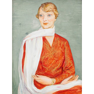 Reproduction Damen med den Vita Sjalen - Nils Dardel