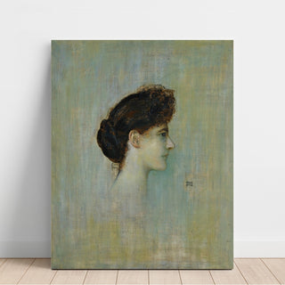 Reproduction Damenbildnis Portrait d'une demoiselle - Franz von Stuck