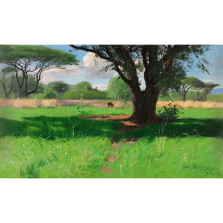 Reproduction Dans la savane d'Afrique de l'Est - Wilhelm Kuhnert