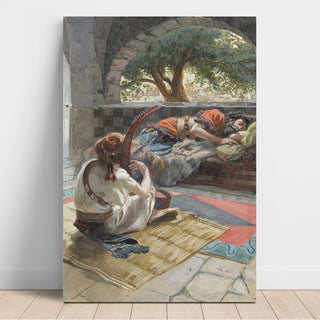 Reproduction David joue de la harpe devant Saul - James Tissot