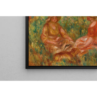Reproduction Deux filles dans un un pré deux femmes dans l'herbe - Pierre-Auguste Renoir