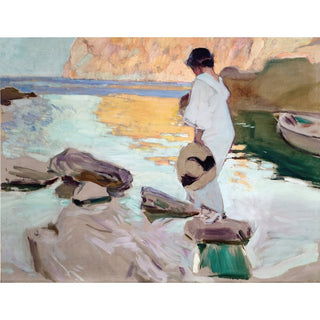 Reproduction Elena à Cala de Saint Vincent - Joaquín Sorolla