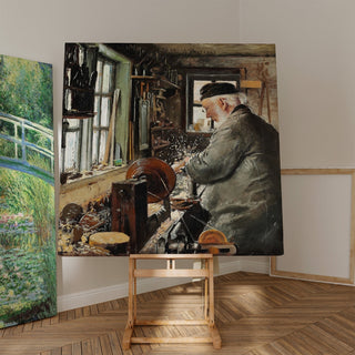 Reproduction En Drejer ved sin Drejebænk - Laurits Andersen Ring