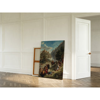 Reproduction Escarmouches arabes dans les montagnes - Eugène Delacroix