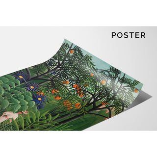 Reproduction Femme se promenant dans une forêt exotique d'Henri Rousseau