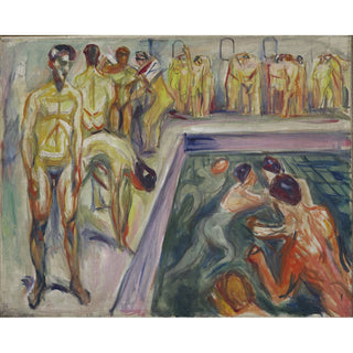 Reproduction Hommes nus dans une piscine - Edvard Munch