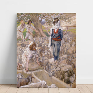 Reproduction Jacob et Rachel au puits - James Tissot