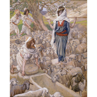 Reproduction Jacob et Rachel au puits - James Tissot