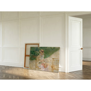 Reproduction Jeune femme au tricot - Berthe Morisot