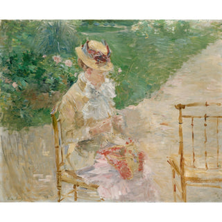 Reproduction Jeune femme au tricot - Berthe Morisot
