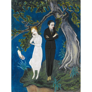 Reproduction Jeune homme en noir, fille en blanc - Nils Dardel
