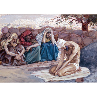 Reproduction Job et ses trois amis - James Tissot