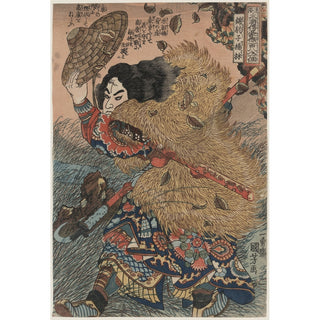Reproduction Kinhyōshi Yōrin, héros du Suikoden - Utagawa Kuniyoshi