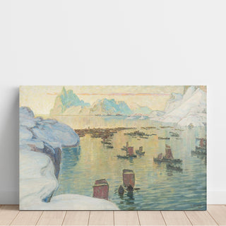 Reproduction La flotte de pêche sortant en mer. Étude du nord de la Norvège - Anna Boberg