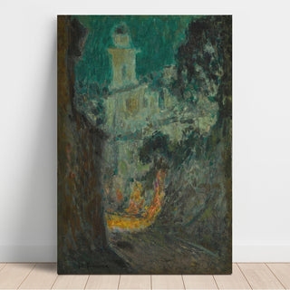 Reproduction La rue au Clair de Lune, Villefranche-sur-mer - Henri Le Sidaner