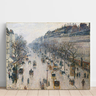 Reproduction Le boulevard Montmartre un matin d'hiver - Camille Pissarro