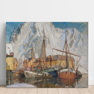 Reproduction Le port de Svolvær, Lofoten - Anna Boberg