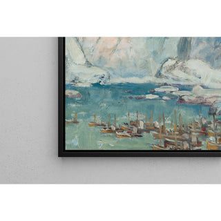 Reproduction Le port de Svolvær au plus fort de la saison de pêche, étude des Lofoten #2 - Anna Boberg