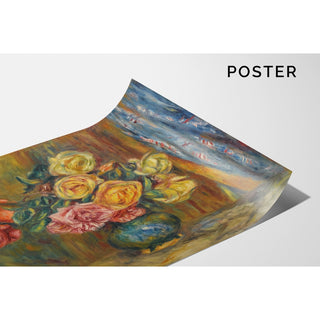 Reproduction Les Roses au Rideau Bleu - Pierre-Auguste Renoir