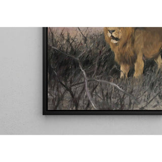 Reproduction Lions dans la steppe brûlée - Wilhelm Kuhnert