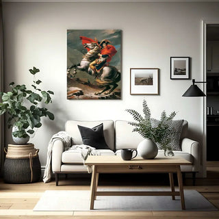 Reproduction Napoléon franchissant le Grand-Saint-Bernard de Jacques-Louis David