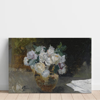 Reproduction Nature morte aux roses blanches - Joaquín Sorolla