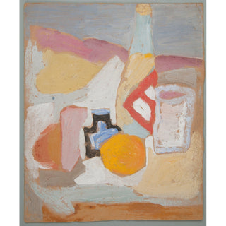 Reproduction Nature morte avec orange, bouteille et encrier - Sasza Blonder